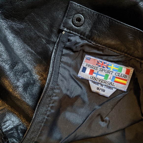 Paris Sport Club 100% Leather Pencil Skirt Size 9/10 - Picture 3 of 3